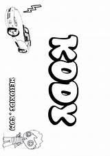 Coloring Pages Names Boys Kody Popular sketch template