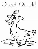 Quack Coloring Duck Pages Clipart Giggle Ducky Goose Kids Print Tracing Cliparts Pelican Outline Twistynoodle Login Built California Usa Noodle sketch template