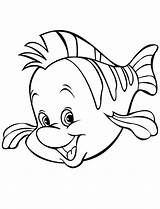Coloring Flounder Fish Cartoon Cute Popular Printables sketch template