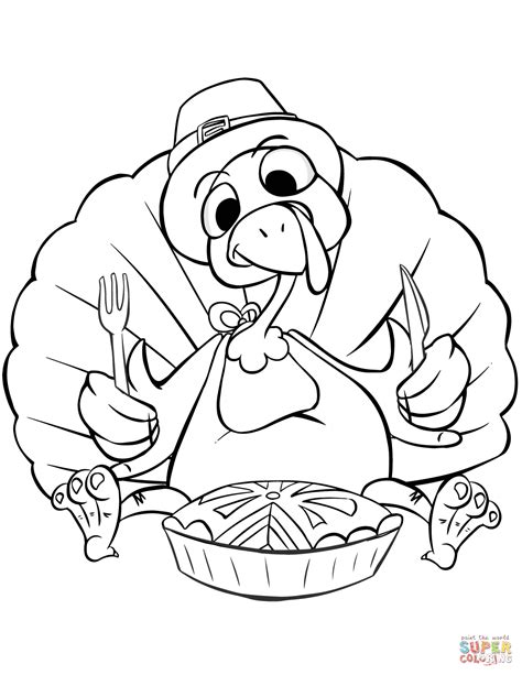 thanksgiving dinner coloring page  printable coloring pages