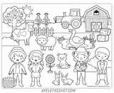 Farm Coloring Pages Kids Cute Printable Animals Pdf Life Fun Ayeletkeshet sketch template