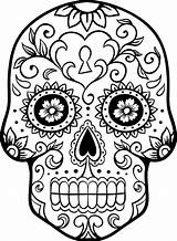 Dia Muertos Los Coloring Pages Skulls Printable Skull Getcolorings Dead sketch template
