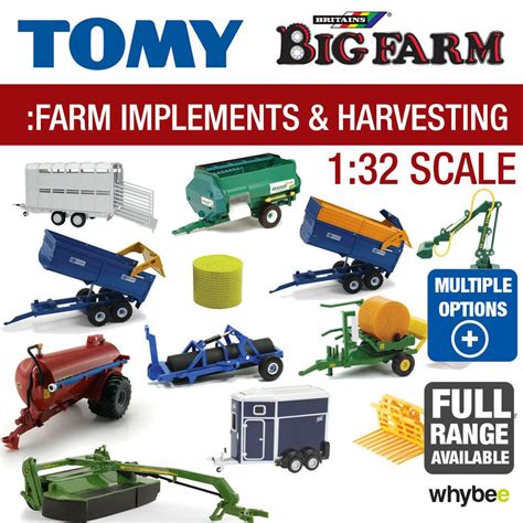 tomy  britains farm toys farm implements  harvesting equipment