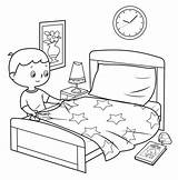 Bed Make Clipart Making Child Illustrations Vector Clip Stock sketch template