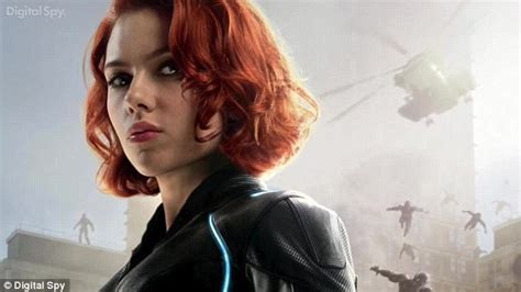 Scarlett Johansson Dons A Red Wig On Captain America