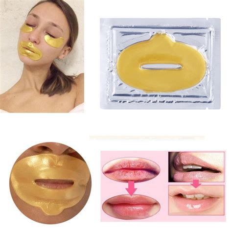 efero pcs crystal collagen lip mask anti ageing gold lip mask lip plumper membrane moisturizer