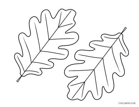 printable oak leaf coloring pages coloring pages