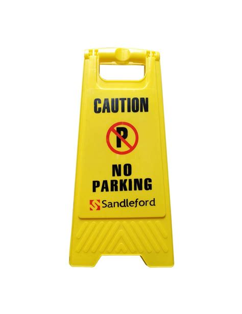 sandleford caution  parking  frame sign yellow noni  australia