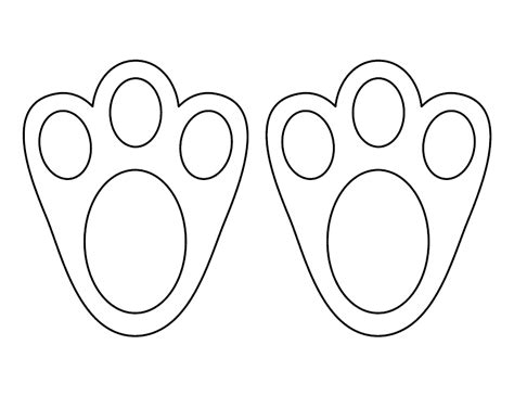 easter bunny feet template