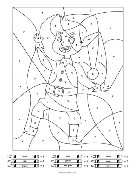 christmas color  number coloring pages png  file