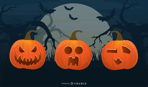 halloween pumpkin head vector vector