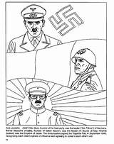 Hitler Colorare Disegno Hirohito Mussolini sketch template