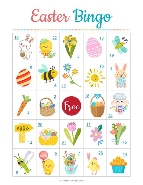 easter bingo  printable printable word searches