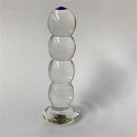 4beads big glass anal plug dilator gay sex toys for men women glass