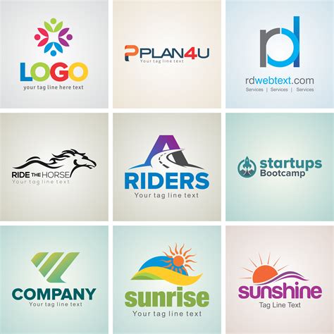 creative corporate logo design template set  vector art  vecteezy