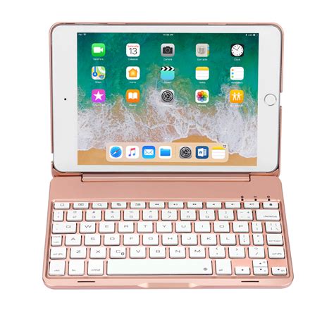 earto ipad mini  keyboard case  color backlit wirelessbt keyboard cover slim stand folio