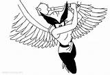 Coloring Pages Hawkgirl Hero Dc Super Printable Kids sketch template