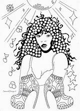 Coloring Donna Summer Adult Pages Drawing Colouring sketch template