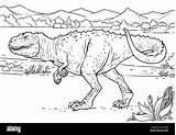 Giganotosaurus Dinosaur Dinosaurier Fleischfressende Malbuch Dinosaure Ausmalbild Carnivorous Jurassic Carnivoro Dinosauro Carnivore Tyrannosaurus Alamyimages Aggregator sketch template