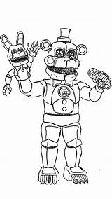 Fnaf Coloring Pages Printable Outstanding Naf Bonnie Getcolorings Print Color sketch template