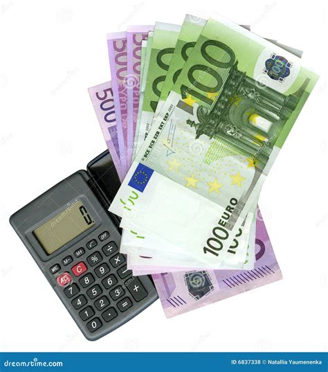 calculator  euro bank notes stock photo image  banknote backgrounds