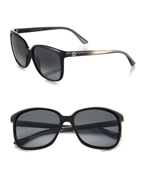Lyst Gucci Square Optyl Sunglasses In Black