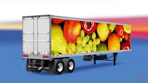skin fresh fruits in reefer semitrailer for american truck