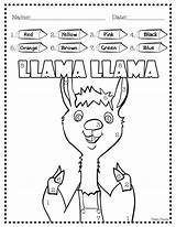 Llama Mama Color Number Activities Unit Study Will Learn Help sketch template