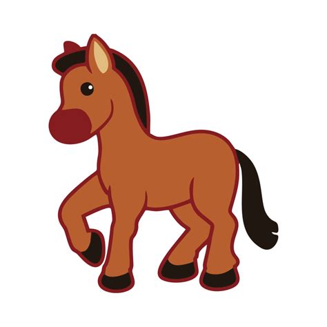 ilustracion de lindo caballo marron imagen de caballo en formato png