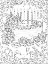 Coloring Birthday Pages Happy Printable Doverpublications Adult Adults Cake Publications Dover Welcome Food Ch Book Sheets Tulamama Color Visit Dessert sketch template