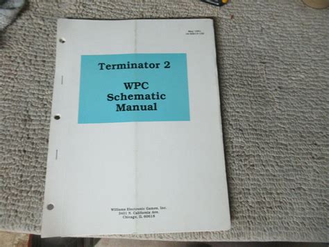 wpc original terminator  schematics  williams pinball machine manual