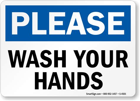 wash  hands hygiene sign sku