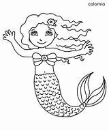 Meerjungfrau Mermaid Malvorlage Ausmalbild Winkende Malvorlagen Einhorn Kostenlose Colomio Herzen sketch template