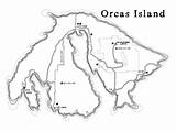 Island Orcas Map Juan San Wa Islands Guide Choose Board sketch template