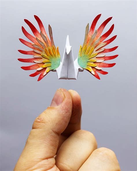 paper artist creates  elaborate origami cranes  counting