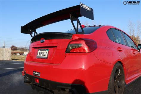 carbon rear spoiler ducktail  va subaru wrx verus engineering