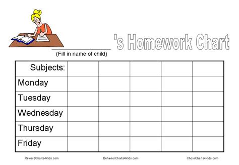 images  printable sticker homework reward chart homework