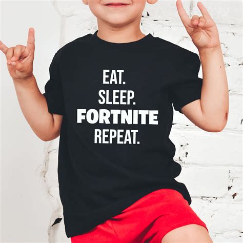 eat sleep fortnite repeat  shirt  rocking kids