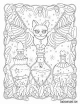 Coloring Pages Ausmalbilder Autumn Magic Coloriage Halloween Fall Adult Para Edwina Book Colouring Colorear Sexy Witch Colorier Mandala Flaschen Ideen sketch template