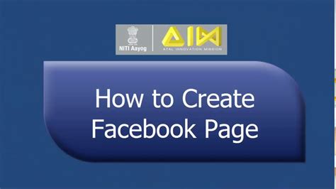 create  facebook page step  step instructions youtube