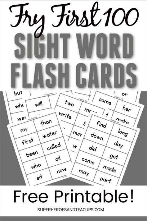 fry   sight word flash cards learning ideas  parents