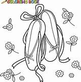 Ballet Shoes Coloring Vector Book Illustrations Clip sketch template