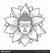 Buda Bouddha Ausdrucken Lotus Malvorlagen Bouda Mandalas Coloriage Tete Tête Budistas Depuis sketch template