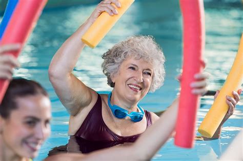 Senior Woman Doing Aqua Aerobic Arthritis Nsw