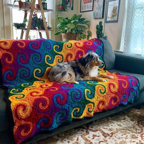 crochet  gorgeous rainbow galaxy blanket    definition