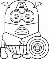 Coloring Pages Caveman Captain Getcolorings Minions Minion sketch template
