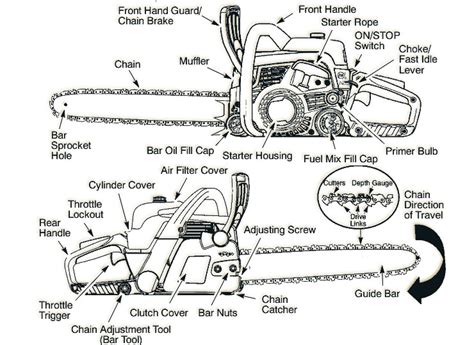 chainsaw diagram  cutting equipment professionals