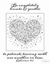 Humble Ephesians Hebrews Gentle Colouring sketch template