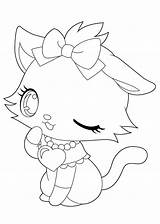 Coloring Pages Cute Animal Cat Small Via sketch template