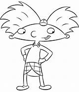 Arnold Hey Coloring Pages Para Colorear Library Clipart Characters Popular sketch template